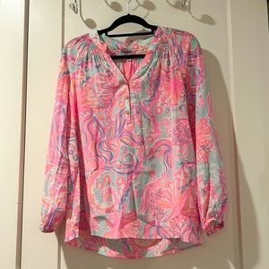 Lilly Pulitzer Pink Elsa Top Size Small